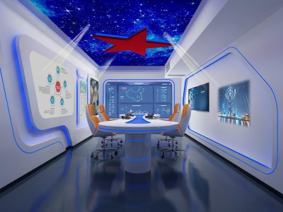 现代会议室3D模型下载
